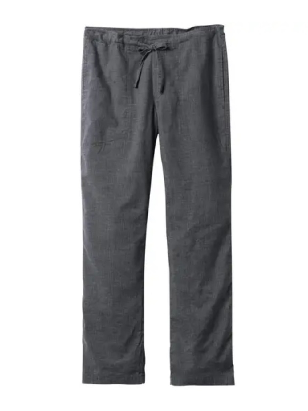Prana Sutra Drawstring Pants Gray Woven Hemp Blend Yoga Outdoor Lightweight-L